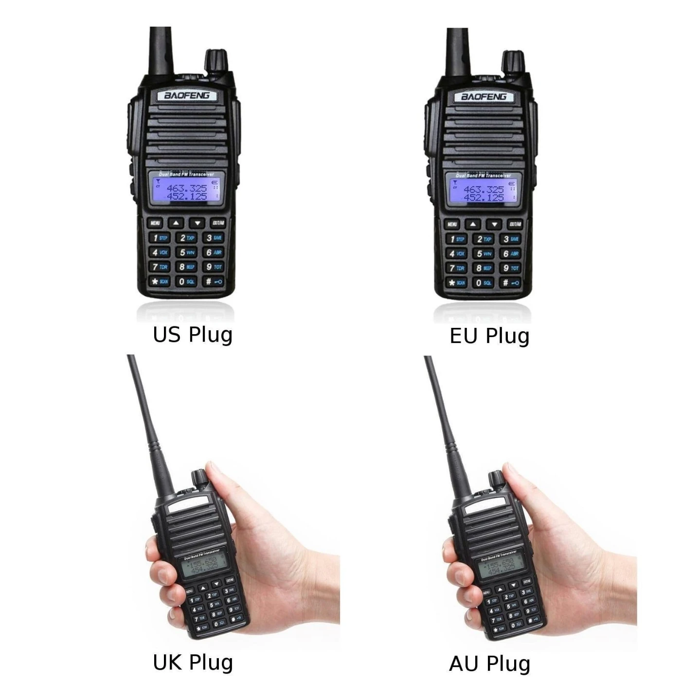 Рация BaoFeng UV-82 Двухдиапазонная 136-174/400-520 MHz FM Ham двухстороннее радио, приемопередатчик, рация