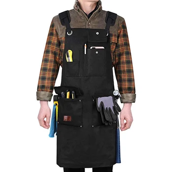 

Tool Apron Waterproof Adjustable Heavy Duty Canvas Work Apron With Tool Pockets Multifunctional Pockets For Men Women