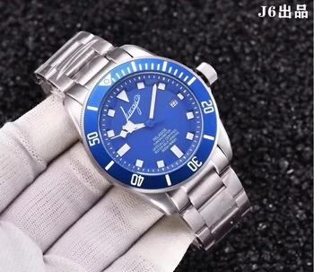 

Silver Blue Face U1 Factory Luxury Brand AAA watch Blue bezell crystal Men automatic sweeping movement Watches Tur-do