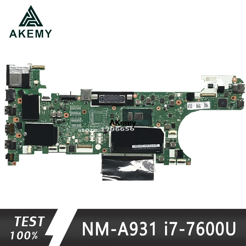 Для lenovo THINKPAD T470 Материнская плата ноутбука CT470 NM-A931 с i7-7500U i7-7600u Процессор DDR4 материнская плата тестирование
