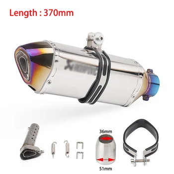 

Motorcycle 51mm Exhaust Pipe Stainless Steel Muffler Escape For SUZUKI gsx-s1000f gsr 250s gsx 250r For HONDA xr 250 For YAMAHA