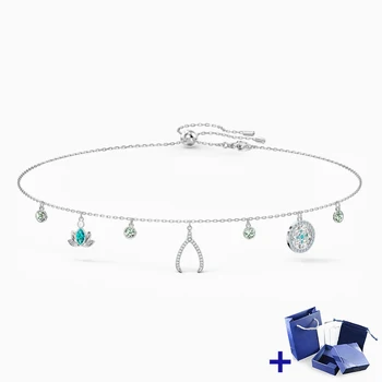 

Original SWA Necklace with Original Engraving SYMBOLIC CHARM NECKLACE Woman Jewelry Gift Wedding Party Jewelry Free Shipping