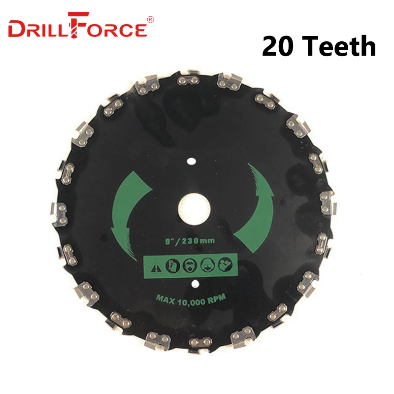 Drillforce " 230 мм пилы электрические Weeder аксессуары механические ножни для подстригания кустов Цепная Пила диск деревообрабатывающий Электроинструмент пилы - Цвет: 20 Teeth