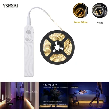 

1-3M waterproof 2835 LED Strip with PIR Motion Sensor Control LED Bed Closet Night light Wardrobe 4x AAA Battery Power 60leds/m