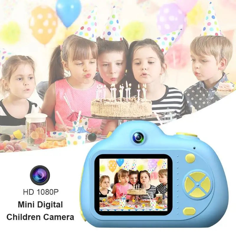  D6 Children Digital SLR Camera Dual Lens HD Video Camcorder Support 32GB TF Card 7 Keys Complete Co