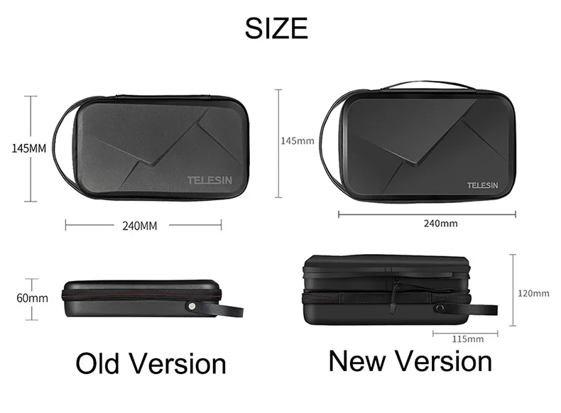 Telesin saco de armazenamento portátil para gopro