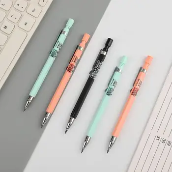 

Mechanical Pencil 2.0mm HB Creative Simple Solid Color Penicl Metal Clip Drawing Activity School Supplies With Pencil Refill