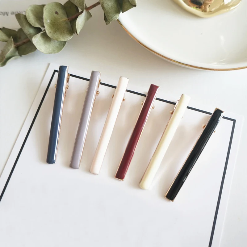 

Solid Hairpins Hair Accessories Barrettes Korean 2PCS/Set Elegant 6CM Headbands Lady 2020 New Female Women Colorful Hair Clips