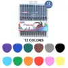 12/24 PCS Colors FineLiner Tip Brush Pen Drawing Painting Pens Fine Point Pens Markers Watercolor Art Pens School Supplies