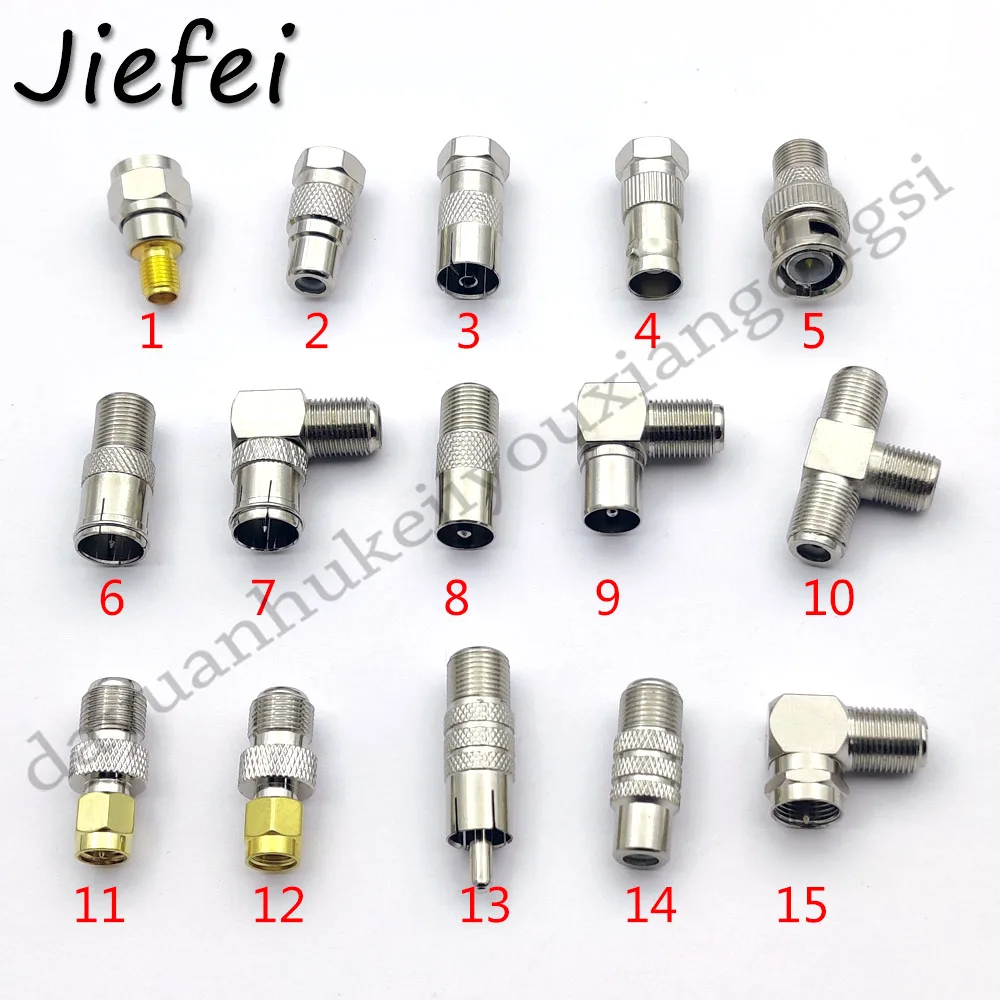 

New 15 Type F Type Male Female to SMA TV RCA BNC F Coax Male Female Adapter