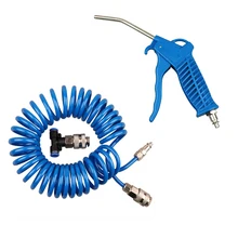 Mangueira do recoil de 5m, removedor de poeira do multi caminhão, jogo da arma de poeira, removedor de poeira espiral da tubulação de ar, conjunto de ferramentas de pulverizador do ventilador do bocal de aço