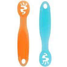 2 pçs adorável bebê aprendizagem colheres utensílios conjunto adorável criança utensílios de mesa