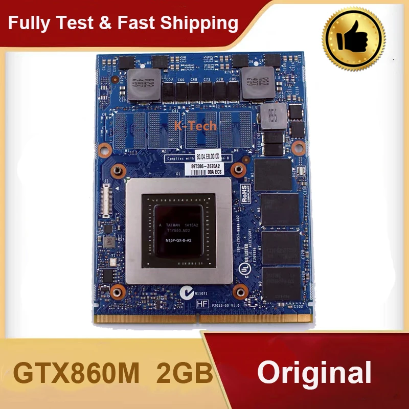 Оригинальный J0M0K CN-0J0M0K N15P-GX-B-A2 GTX860M GTX 860M MXM 3 0 DDR5 2G видео Графика карты для DELL M17X R4 R5