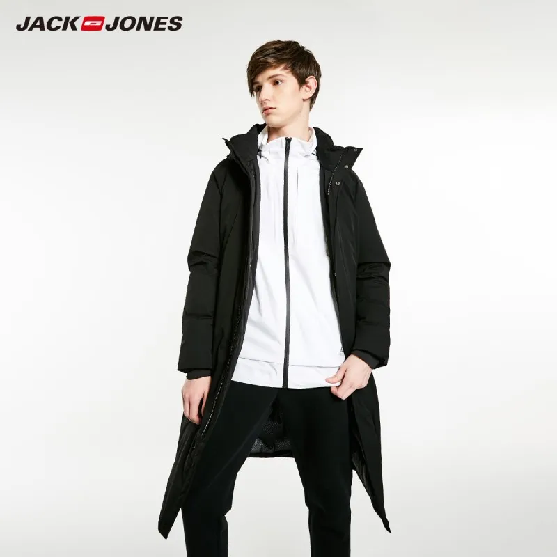 JackJones Для мужчин зимняя куртка длинная стильная теплая куртка-пуховик 218412555