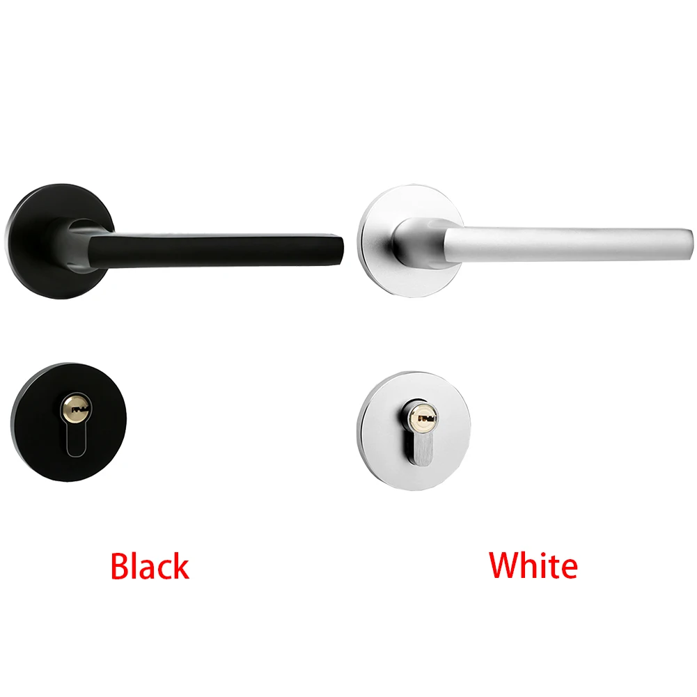 Entry Bedroom Practical Split Smooth Door Lock Space Aluminum Interior Ultra Silent Durable Home Security Furniture Handle