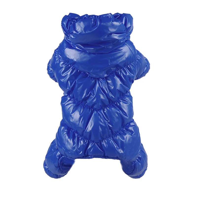 blue jumpsuit Зимняя одежда для собак для маленьких собак, чихуахуа, утолщенная теплая куртка для собак, Комбинезоны для щенка, водонепроницаемая одежда для домашних животных, Комбинезоны - Цвет: blue jumpsuit
