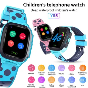 

Y95 4G Child Smart Watch Phone GPS Kids Smart Watch Waterproof Wifi Antil-lost SIM Location Tracker Smartwatch HD Video Call