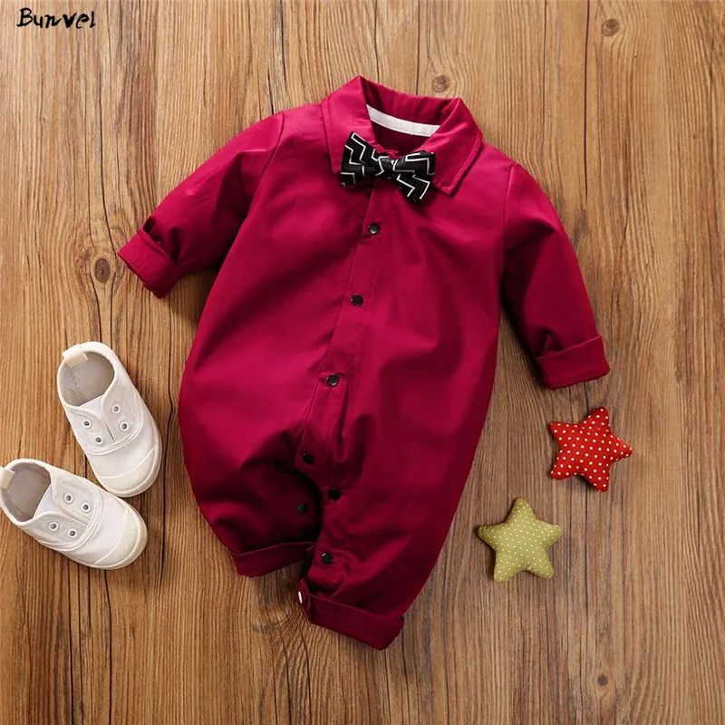 bunvel Brand New Cute Toddler Infant Baby Girls Rompers Bear Penguin Pattern Baby Girl Boy Clothes Long Sleeve Jumpsuit 0-18M