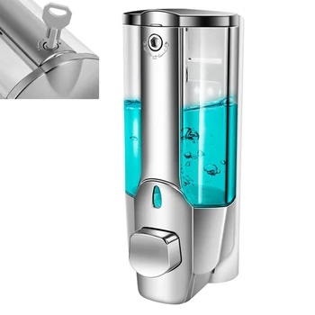 

350ml Kitchen Bathroom Wall Mounted Liquid Soap Dispenser Detergent Hand Sanitizer Dispenser Shower Gel Shampoo Containers