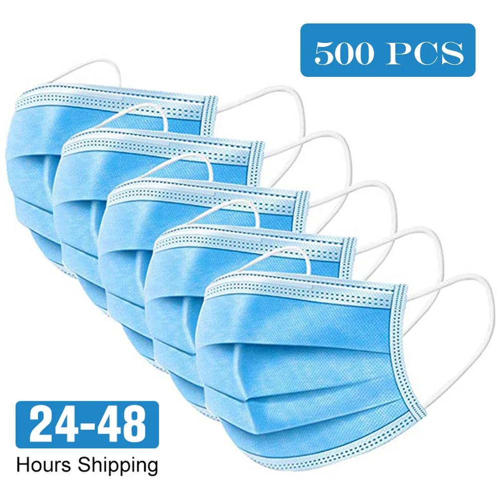 

100pcs Face Mouth Anti Virus Medical Mask Disposable Protect 3 Layers Filter Dustproof Woven Mouth N95 Masks 24hours Shipping