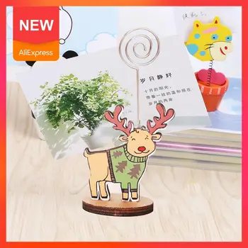

Creative Christmas Business Card Holder Message Folder Christmas Photo Small Gift Office Clip Folder Supplies Notes Decorat X1Q1