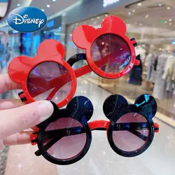 Disney gafas de sol de Mickey Mouse para niños y niñas, lentes de sol de dibujos animados, a la moda, accesorios de protección solar