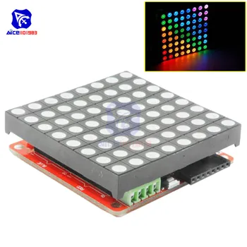 

diymore 8x8 RGB LED Matrix Common Anode Board with RBG LED Driver Shield Module for Arduino