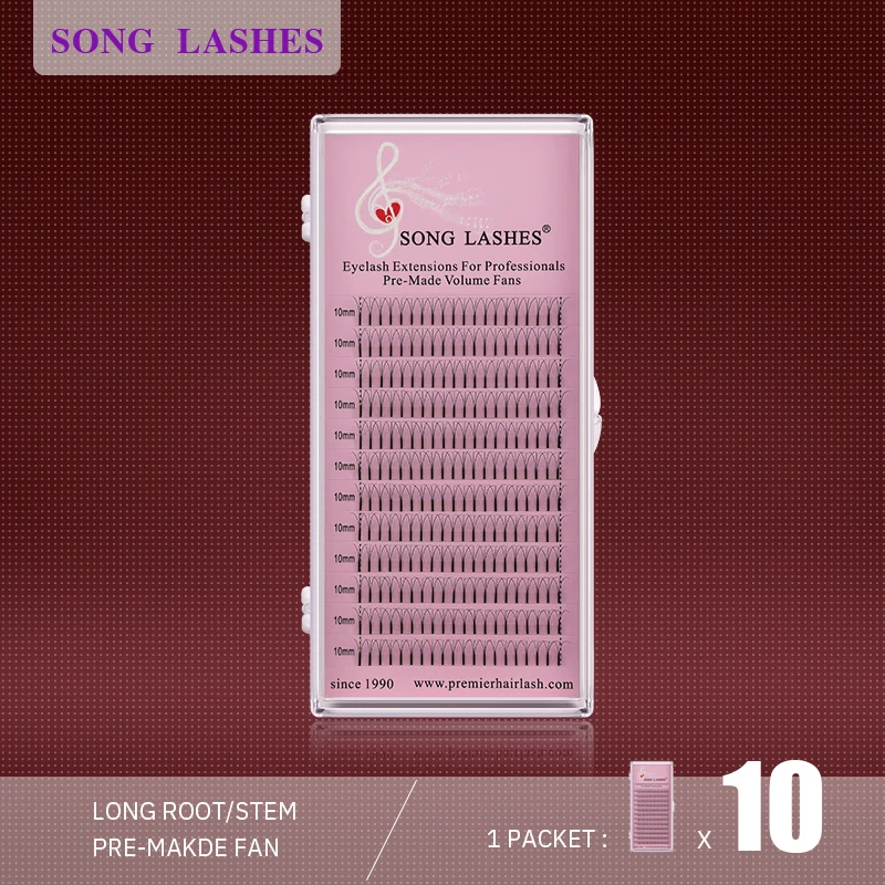 SONG LASHES 0,07 0,10 мм толщина предварительно сделанные объемные вентиляторы сборные 2D 3D 4D 5D объем наращивание ресниц предварительно сделанные объемные вентиляторы