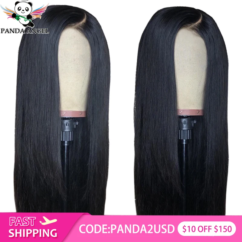  Panda 13x4 Lace Front Wigs 8-30inches Brazilian Straight Lace Front Wig 150% Density Pre Plucked 10