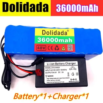 

2020NEW Dolidada XT60 interface 48V battery 13S3P 36Ah battery pack 1000W high power battery 48V36000mAh Ebike electric bike BMS