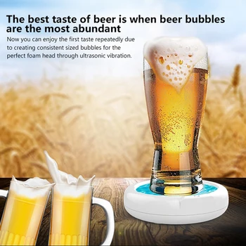 

Portable Beer Bubbler Home Supersonic Foaming Machine Creative Bar Foam Maker Beer Brewing