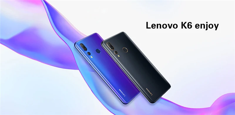 Lenovo K6 Enjoy, мобильные телефоны, 4 Гб ОЗУ, 64 ГБ/128 Гб ПЗУ, Восьмиядерный процессор MTK6762, 6,22 дюймов, ips, полный экран, 3300 мАч, Android 9,0, смартфон