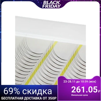 

Eyelash extensions, tufts, 10mm, 0.07mm thickness, C curl, 120 tufts, black