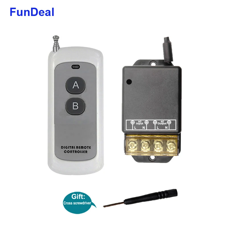 433Mhz Wireless RF Remote Control Switch 220V 110V 30A Relay For Factory Farm Motor Starter Water Pump Exhaust Fan Lights ON/OFF |