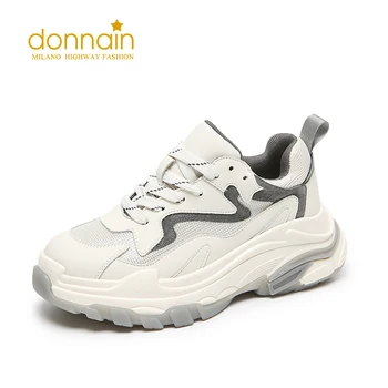 

DONNAIN 2020 Casual Sneaker Fashion Autumn Women Shoes Breathable Women's Platform Chunky Vulcanize Running Shoes 2020 New