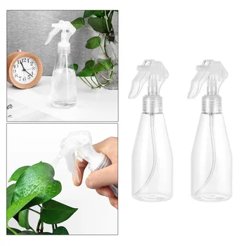 

3pcs Plastic Spray Bottle Transparent Multi-function Refillable Bottle for Make Up Hair Cut Green Plants