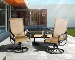 Sunmthink – ensemble de salle à manger pour Patio extérieur, 2 pièces, meubles d'extérieur, 2 chaises à bascule, marron 