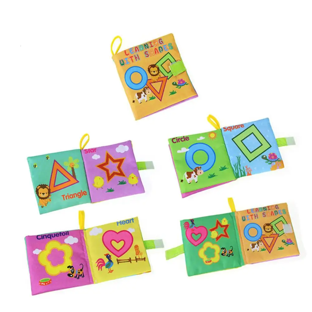 Graphic models Kuulee Baby Early Education Cloth Books Soft Durable 3D Squeak Crinkle Book Toys Puzzle Gifts for Boy& Girl - Цвет: Graphic models