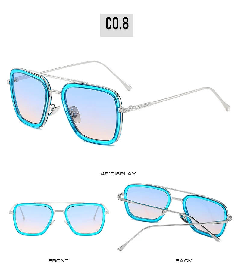 Новые модные солнцезащитные очки Мстители Tony Stark фирменный дизайн классические летающие стильные солнцезащитные очки Мстители UV400 Gafas De Sol
