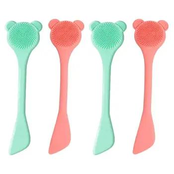 

4pcs Silicone Face Nose Brush Set Prime Practical Delicate Skin Care Tool Massage Brush Cleaning Brush for Home Girls Ladies