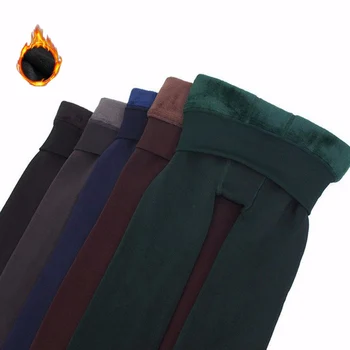 

Fleece Lined Leggings Women Thick Winter Warm Pants Stretch High Waist Seamless Leggins Girl