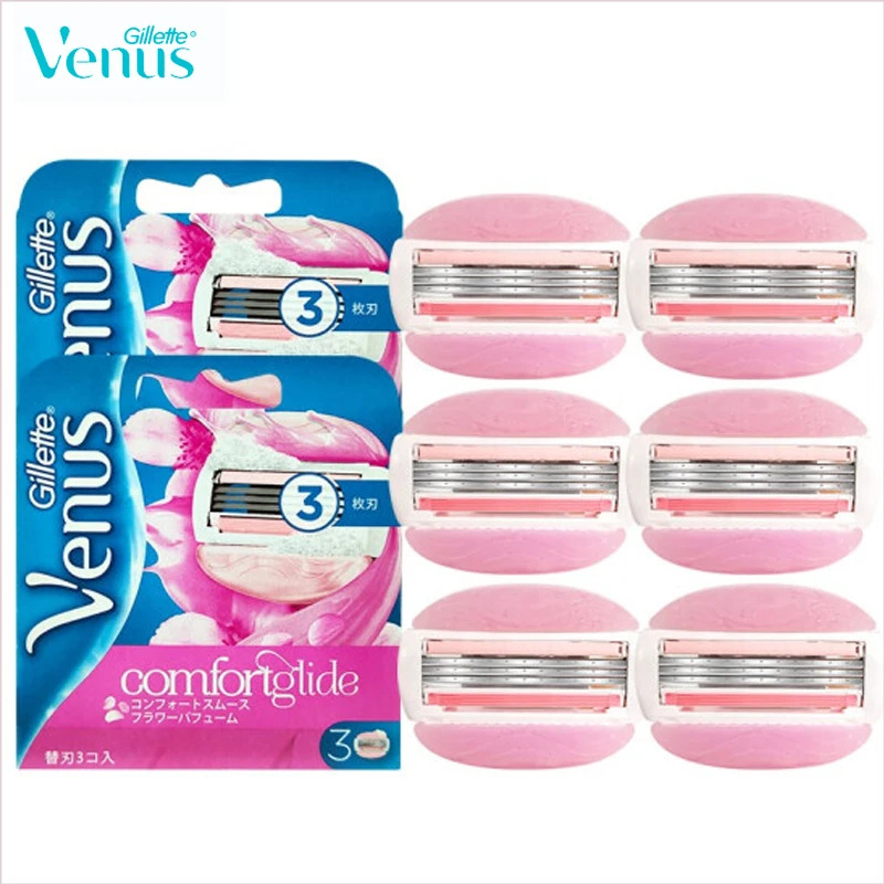 Gillette Venus Women Razor Venus Breeze 3 Layers Stainless Steel Shaving Razor Blades Girl Body Face leg Hair Remover Shaver images - 6