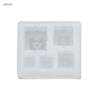 

JAVRICK Mini Size Christmas Gift Box Pendant Silicone Resin Molds Jewelry Making Tools