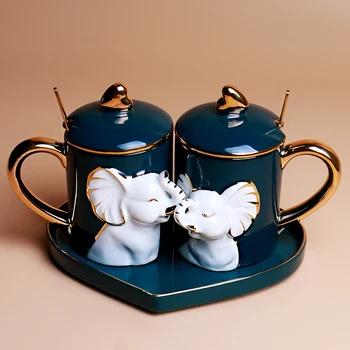 

Nordic style Creative Ceramic Cup Set Couple Pair Ceramic Mug Personality Gifts For Girlfriends Wedding Birthday Gift