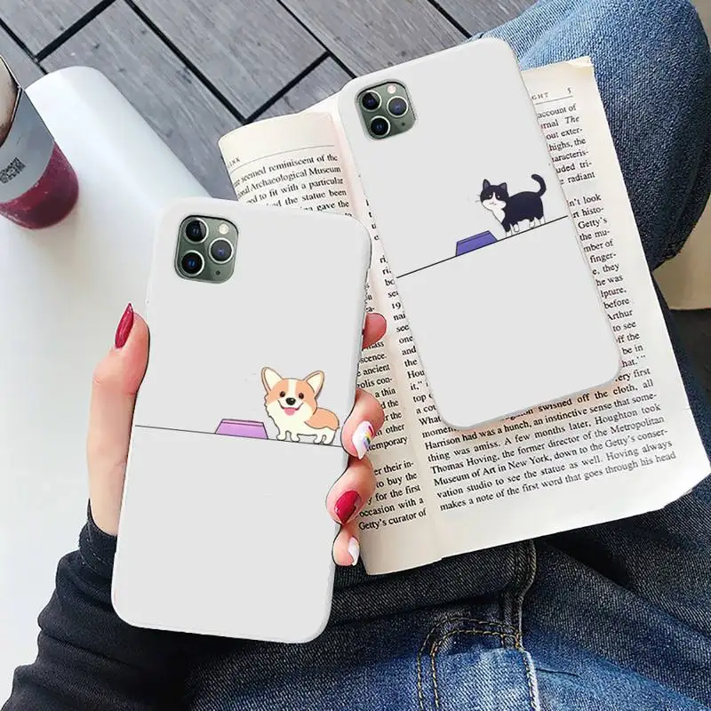 Creative cute couple cartoon animal Phone Case Candy Color for iPhone 6 7 8 11 12 s mini pro X XS XR MAX Plus | Мобильные телефоны