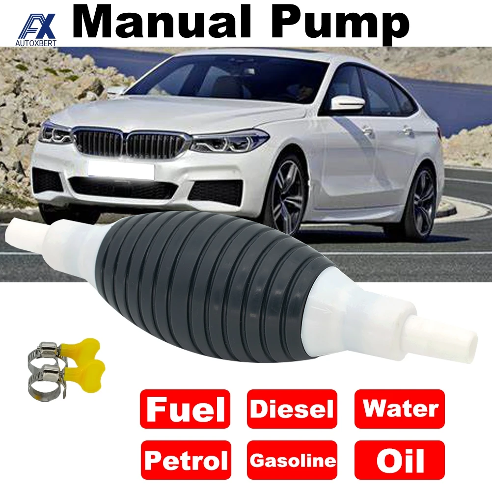 Universal For Car Motorcycle Portable Manual Fuel Pump Line Hand Primer Bulb Water Oil Gasoline Petrol Diesel Liquid Transfer | Автомобили