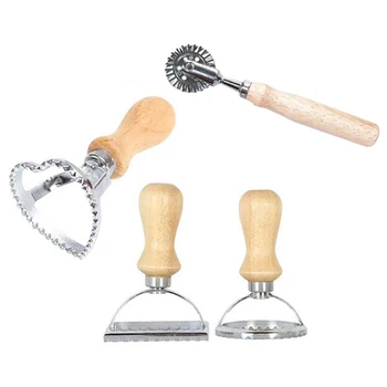 

Italian Ravioli Cutter Set Pasta Press Kitchen Attachment Kit Ravioli Maker Mold Tool Ravioli Stamp Set Pastry Wheel