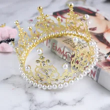 Корона для девочек; головной убор принцессы в Корейском стиле; стиль; детские повязки для волос; детская нарядная корона для дня рождения