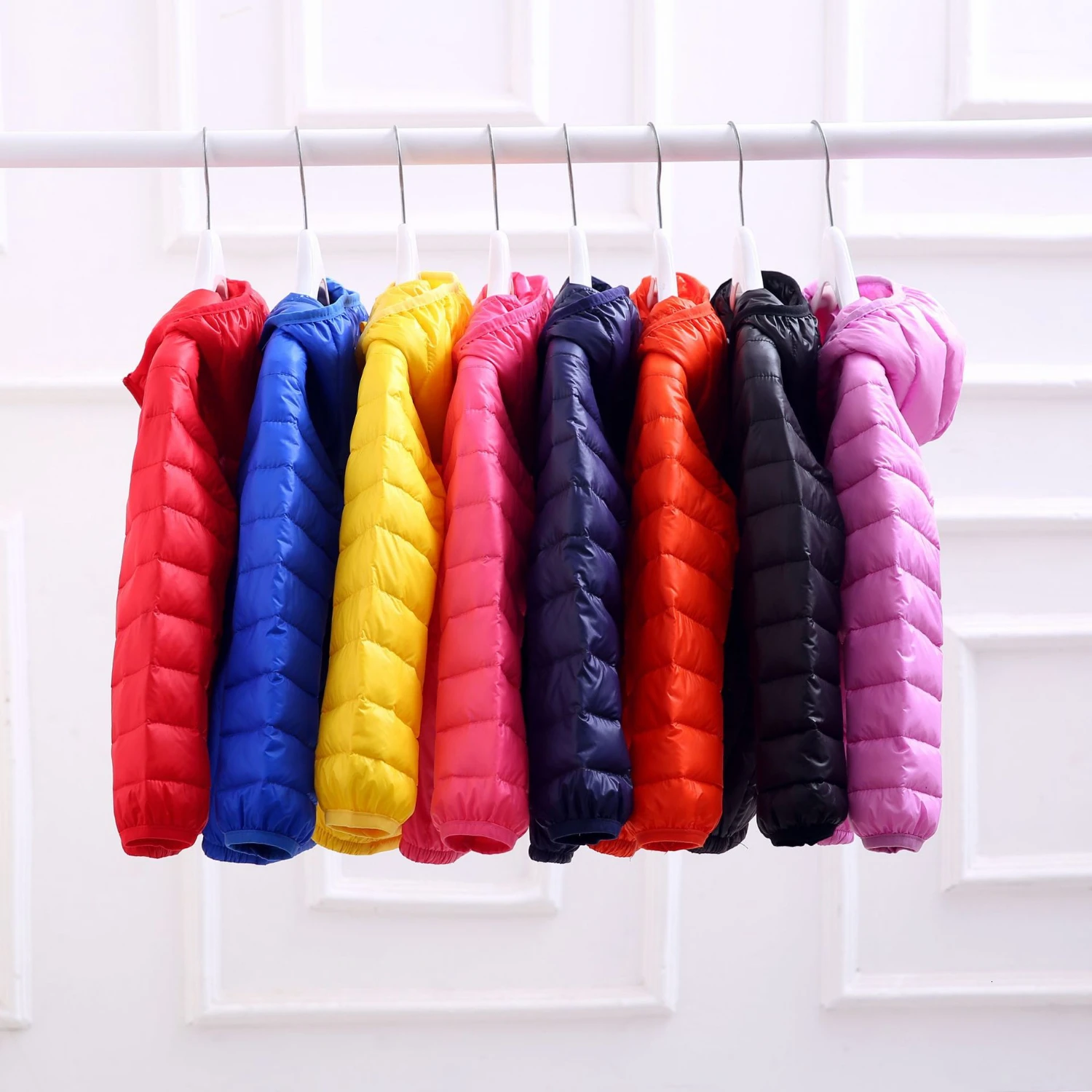 

2019 Autumn Winter Warm Lightweight Duck Down Jacket For Girls Coat Boys Windproof Hooded Jacket Kids Outerwear Children Clothes