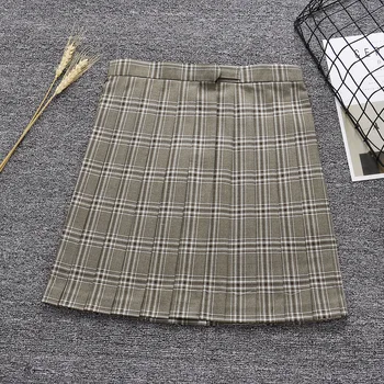 

Japanese School Girls Gray Short Plaid Skirt Pleated Skirt Uniform Scottish Jk Uniforms Sailor Suit Short Skirts School Girls XL